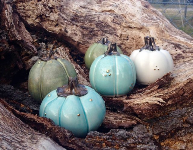 Handmade ceramic pumpkins for our Annual Pumpkin Patch event